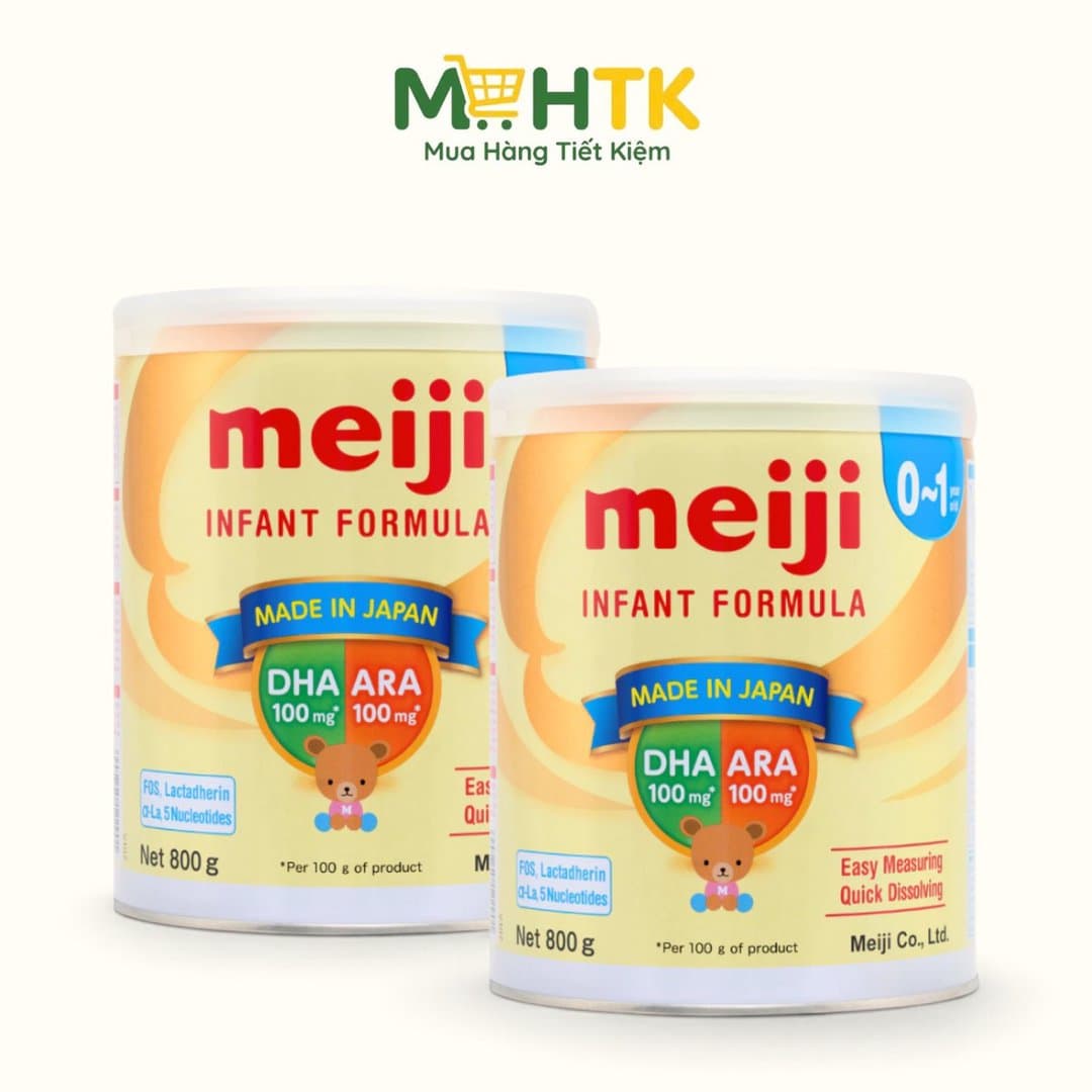 Combo 2 Meiji lon 800g 0-12 tháng