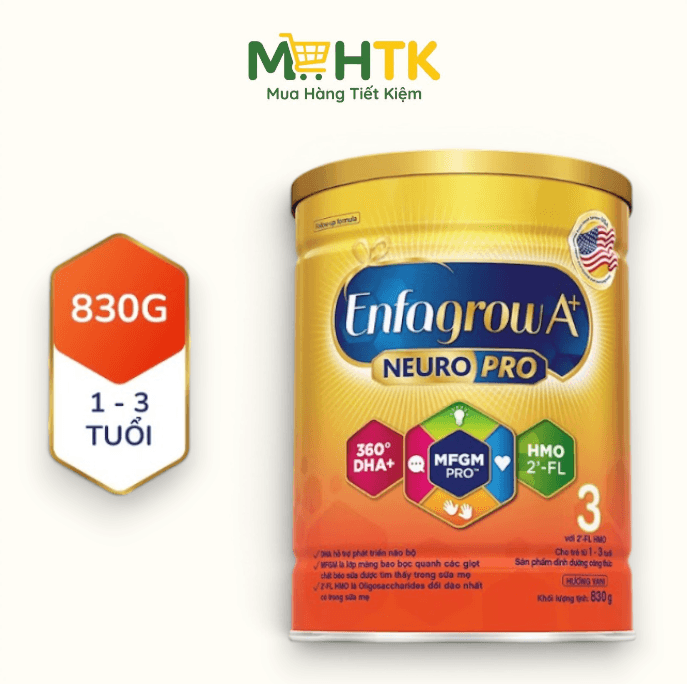 Sữa bột Enfagrow A+ NeuroPro số 3 cho trẻ từ 1 - 3 tuổi 830g — 1