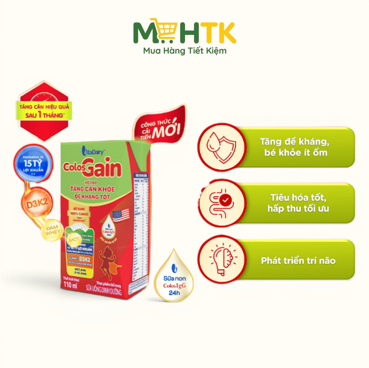 Thùng sữa nước pha sẵn ColosGain 110ml x 48 hộp — 1