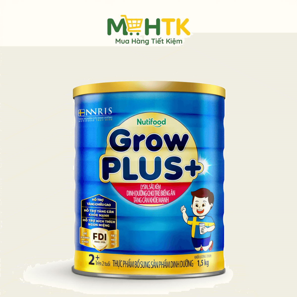 Sữa bột NutiFood Grow PLUS+ Xanh cho trẻ trên 2 tuổi 1500g — 1