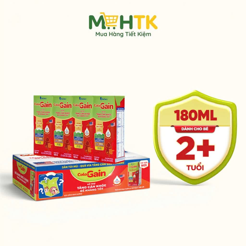 Thùng sữa nước pha sẵn ColosGain 180ml x 48 hộp — 1