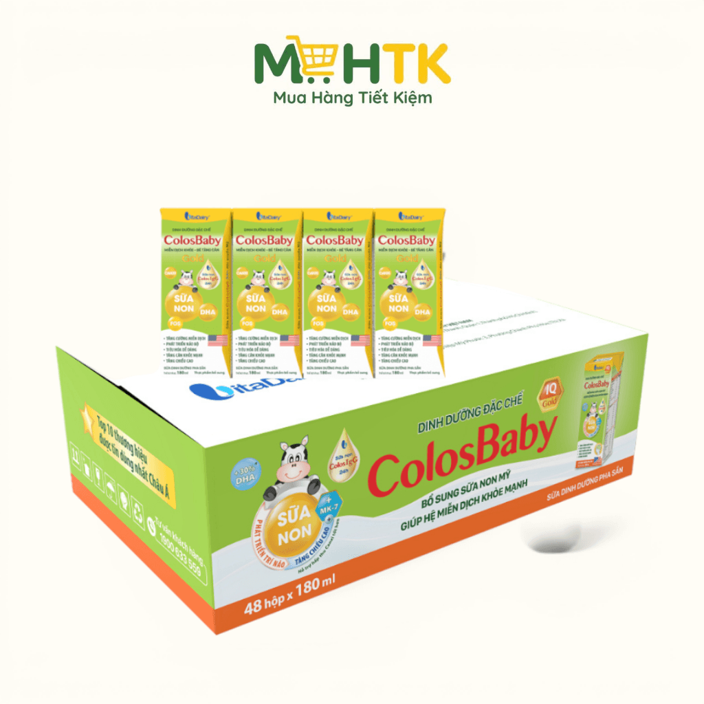 Thùng sữa nước pha sẵn ColosBaby Gold 180ml x 48 hộp — 1