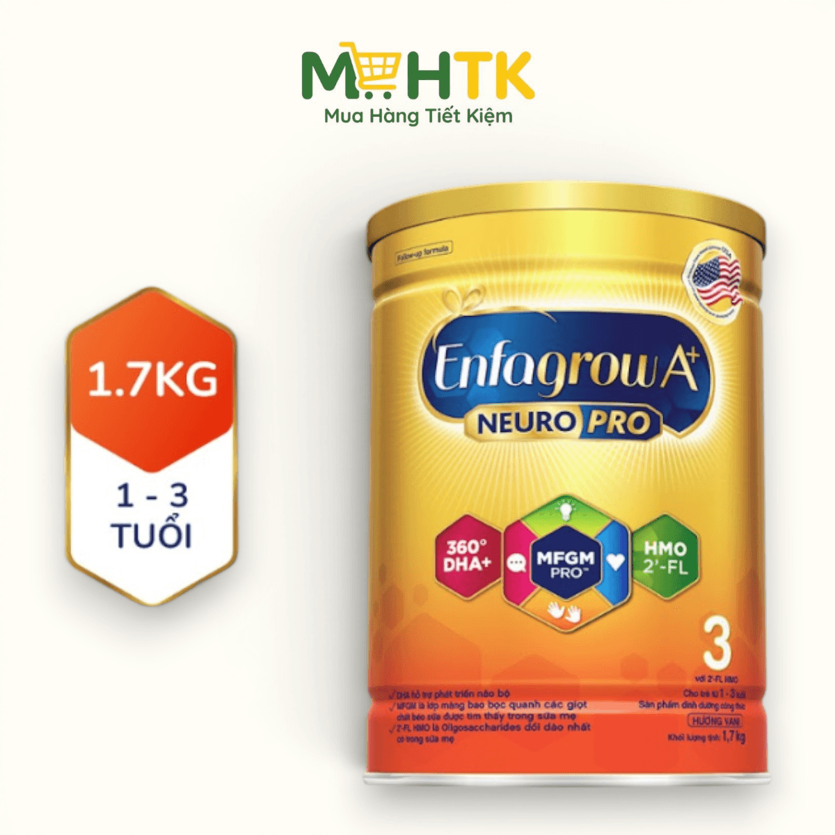 Sữa bột Enfagrow A+ NeuroPro số 3 cho trẻ từ 1 - 3 tuổi 1700g — 1
