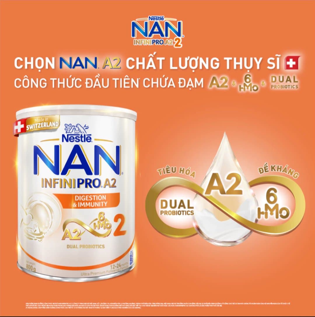 Sữa bột Nan Infinipro A2 số 2 cho trẻ từ 6 - 12 tháng tuổi 800g — 2