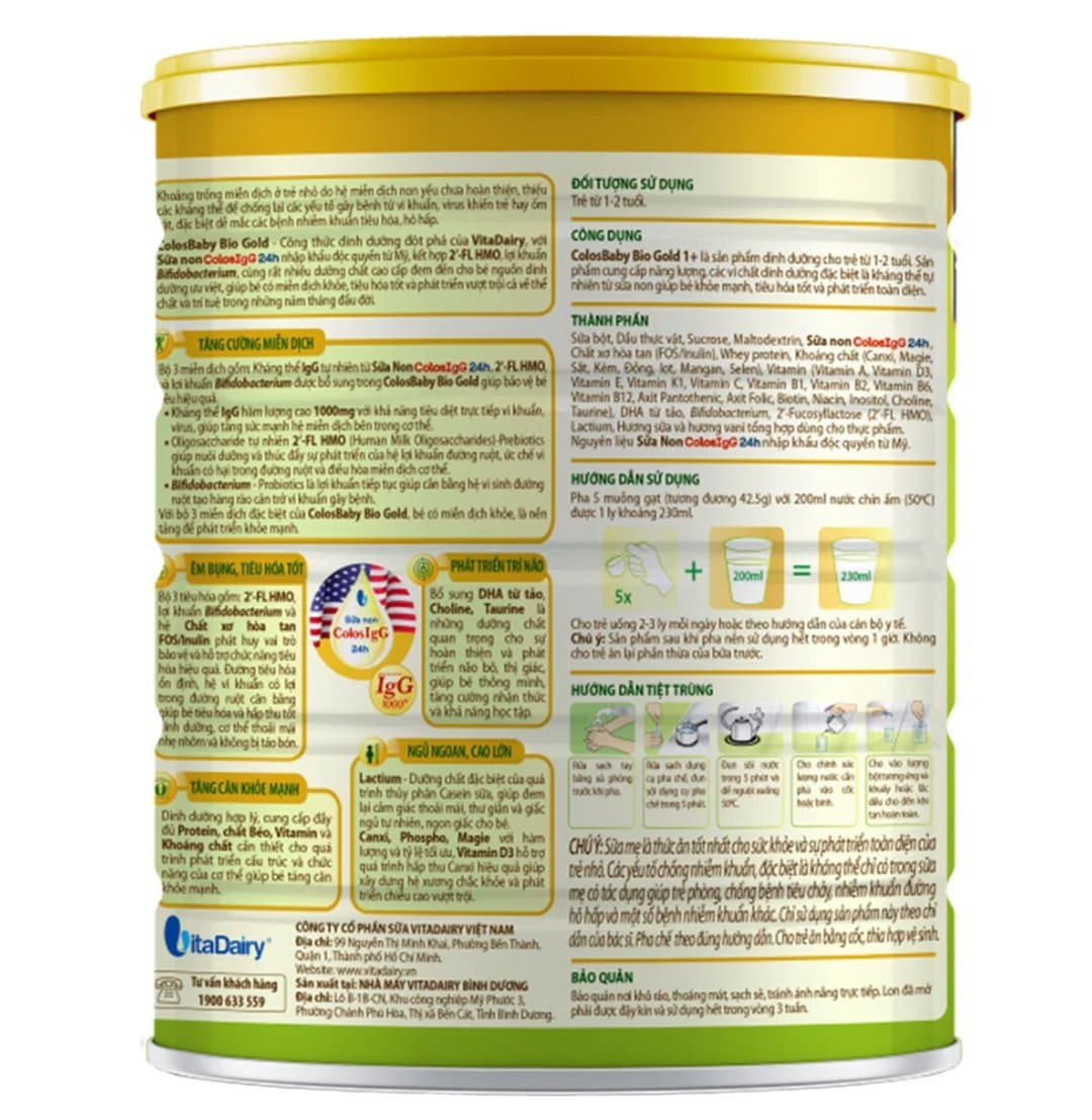 Sữa bột ColosBaby Bio Gold 1+ cho trẻ từ 1 - 2 tuổi 800g — 2
