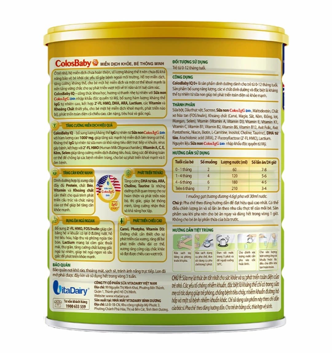 Sữa bột ColosBaby IQ Gold 0+ cho trẻ từ 0 - 12 tháng tuổi 800g — 2