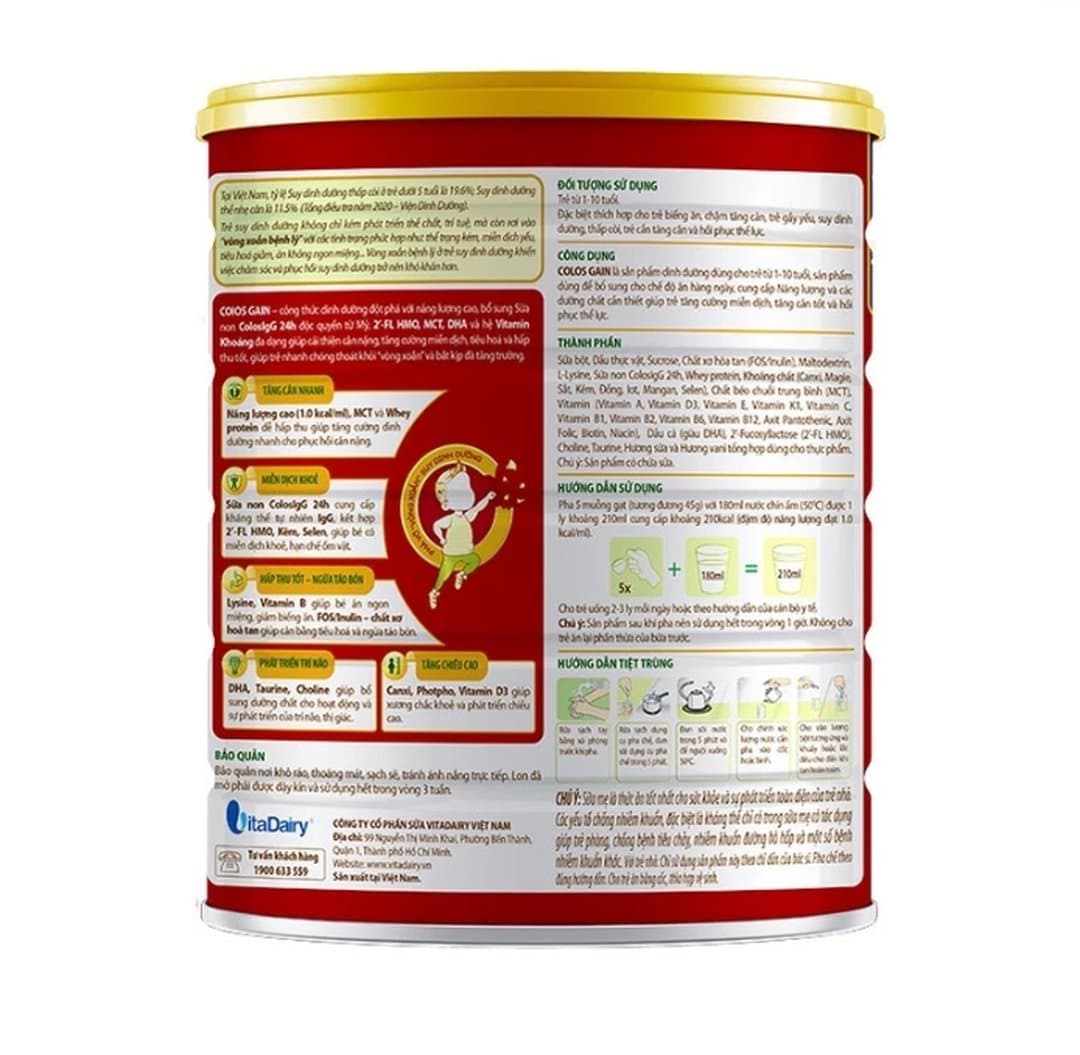 Sữa bột ColosGain 0+ cho trẻ từ 0 - 12 tháng tuổi 800g — 2