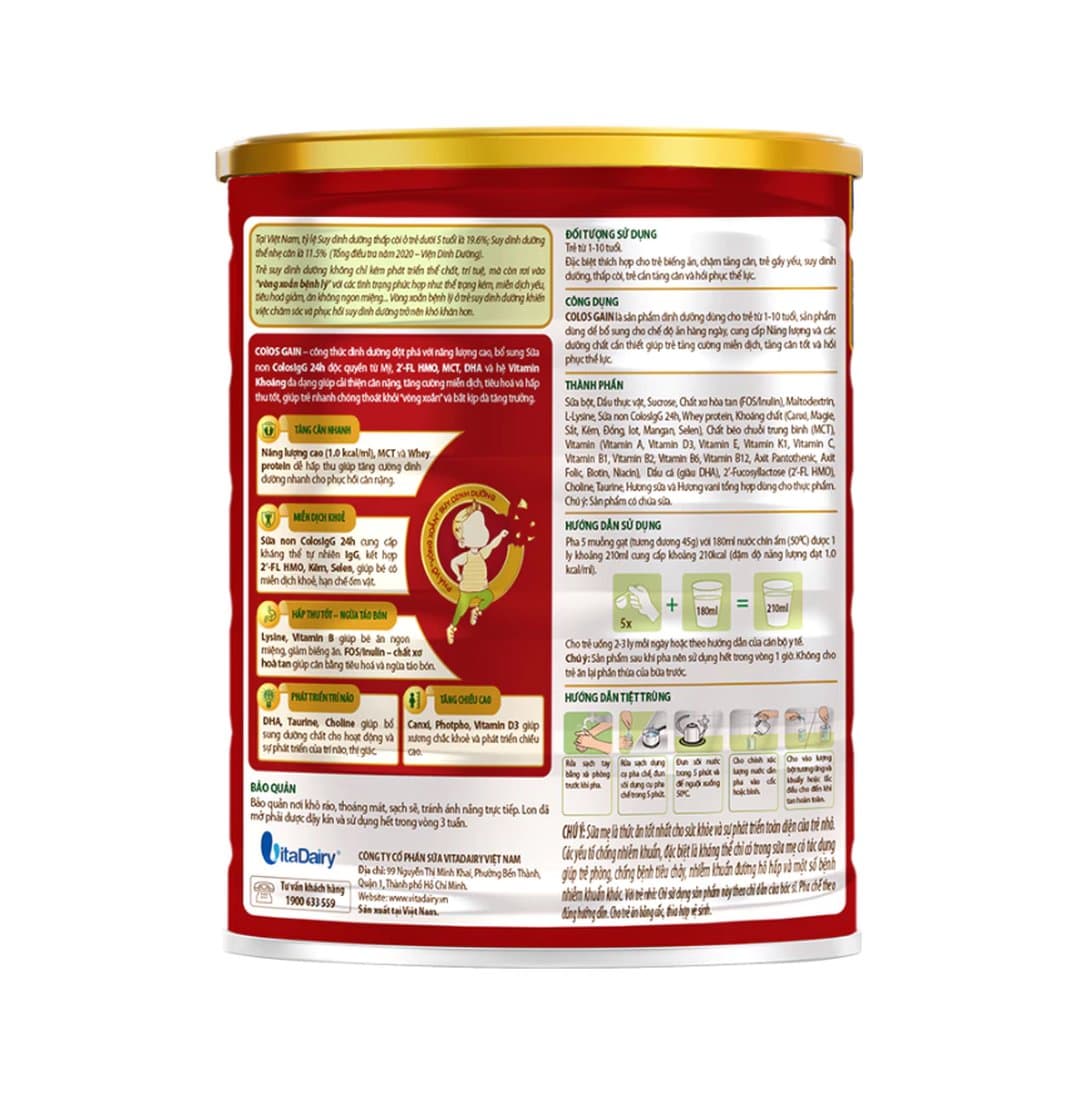 Sữa bột ColosGain cho trẻ từ 1 - 10 tuổi 800g — 2