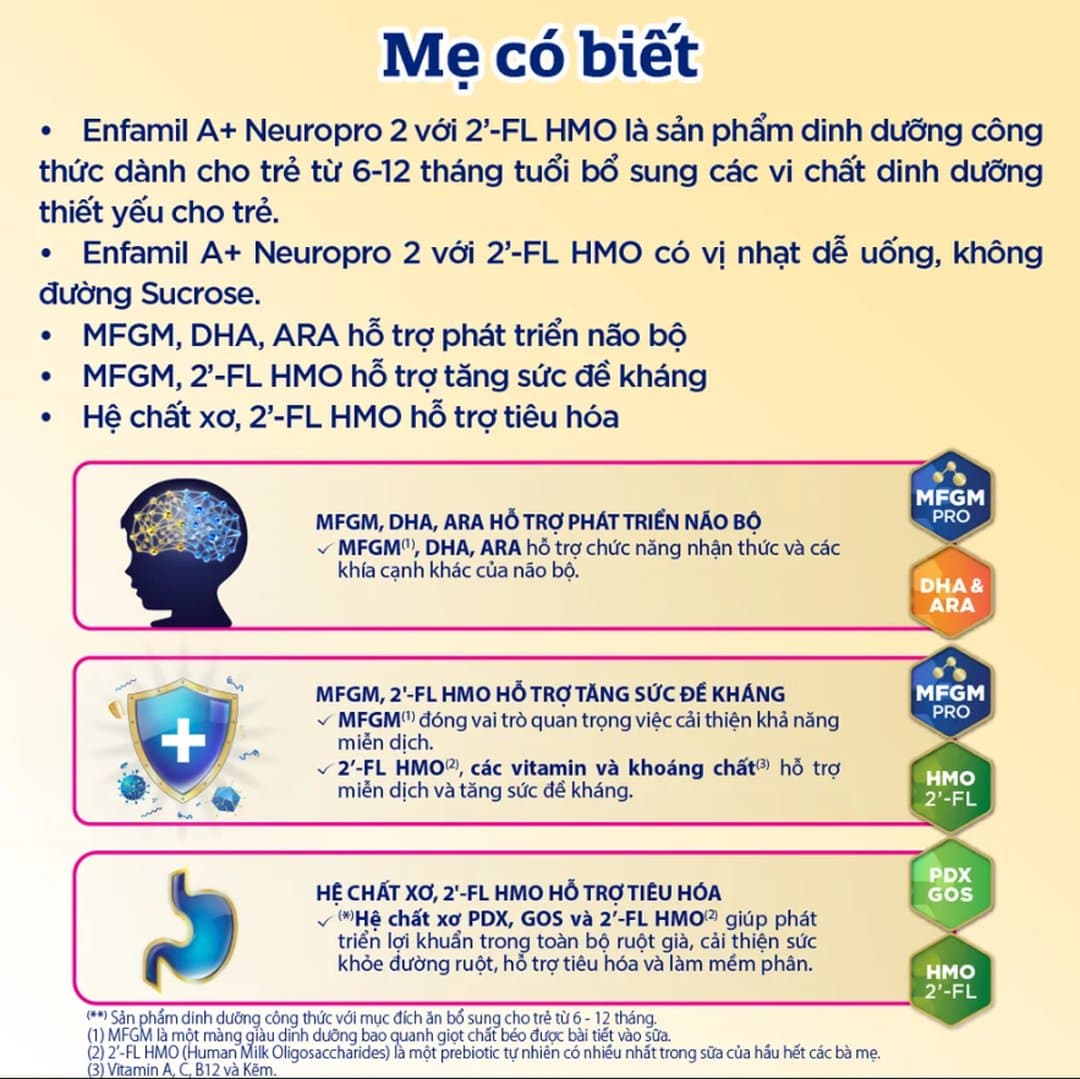 Sữa bột Enfamil A+ NeuroPro số 2 cho trẻ từ 6 - 12 tháng tuổi 1700g — 2