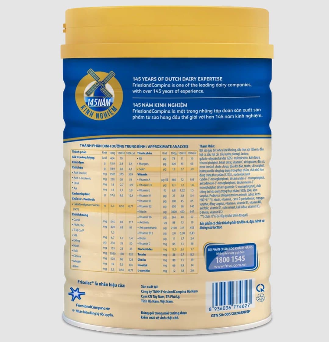 Sữa bột Friso Gold 3 cho trẻ từ 1 - 2 tuổi 1400g — 2