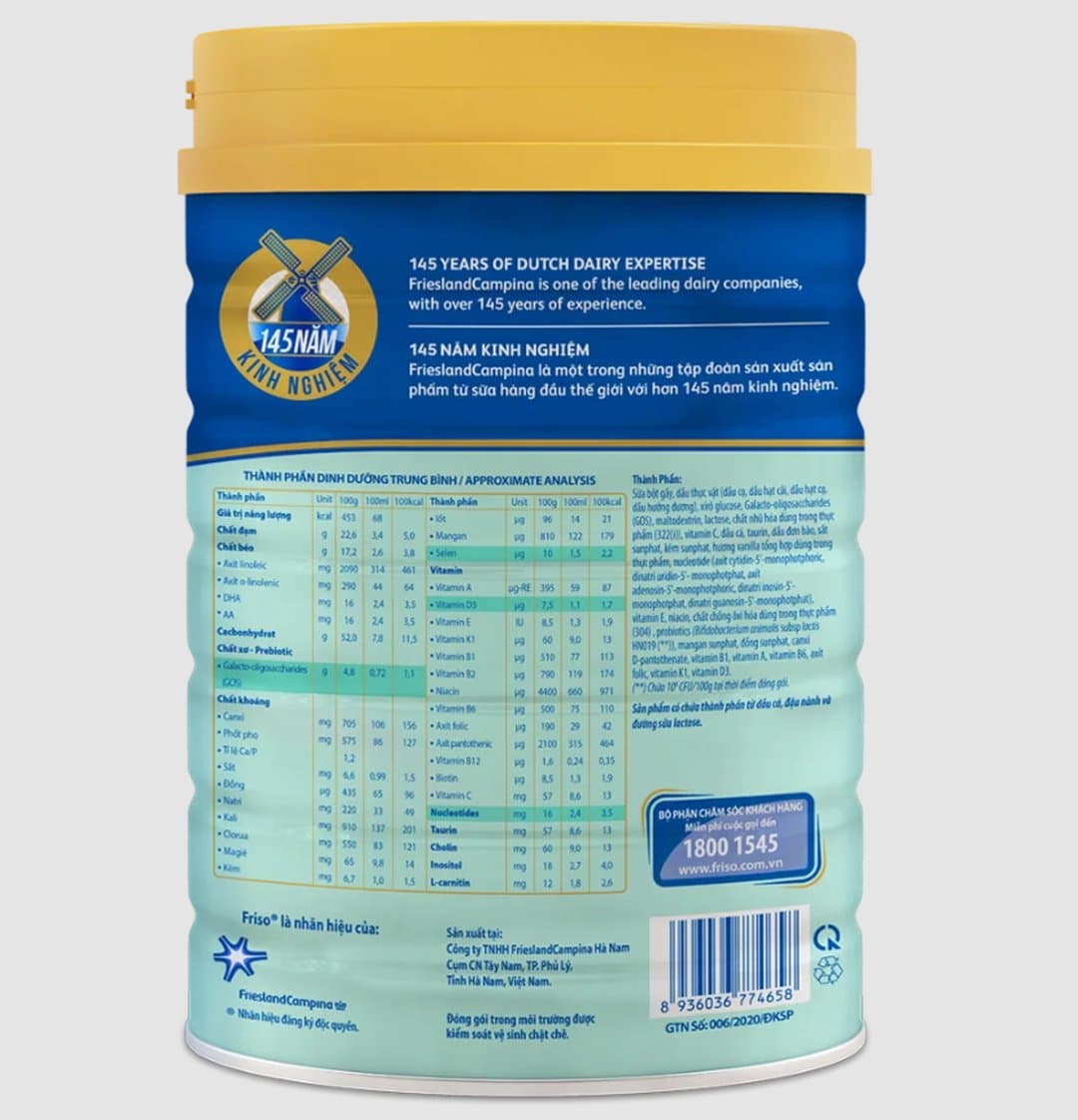 Sữa bột Friso Gold 4 cho trẻ trên 2 tuổi 1400g — 2