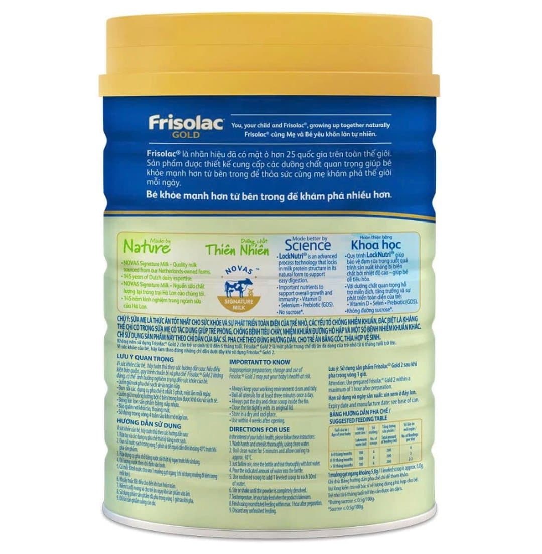 Sữa bột Frisolac Gold 2 cho trẻ từ 6 - 12 tháng tuổi 800g — 2