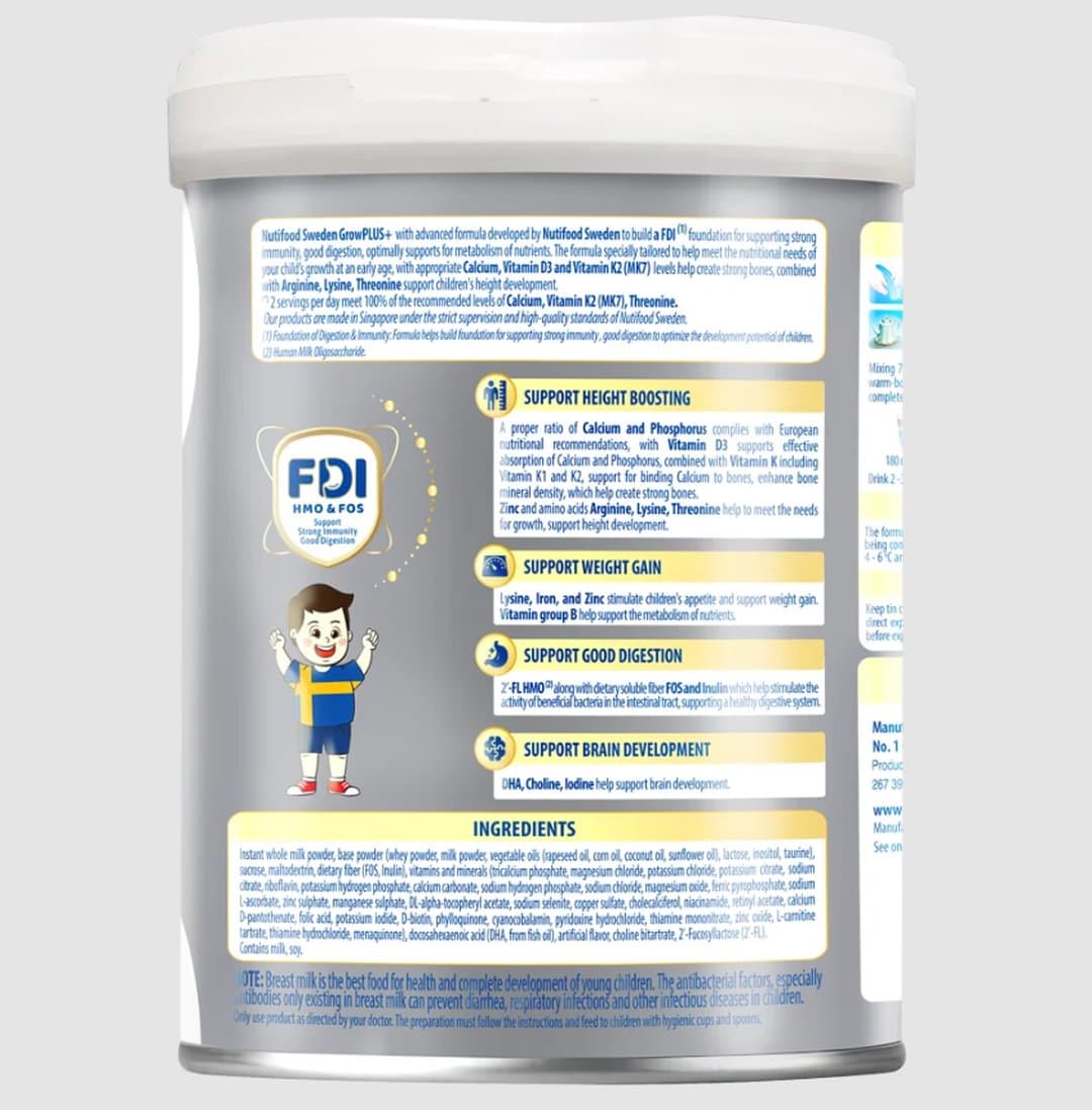 Sữa bột NutiFood Grow PLUS+ Bạc 1+ cho trẻ từ 1 - 2 tuổi 800g — 2