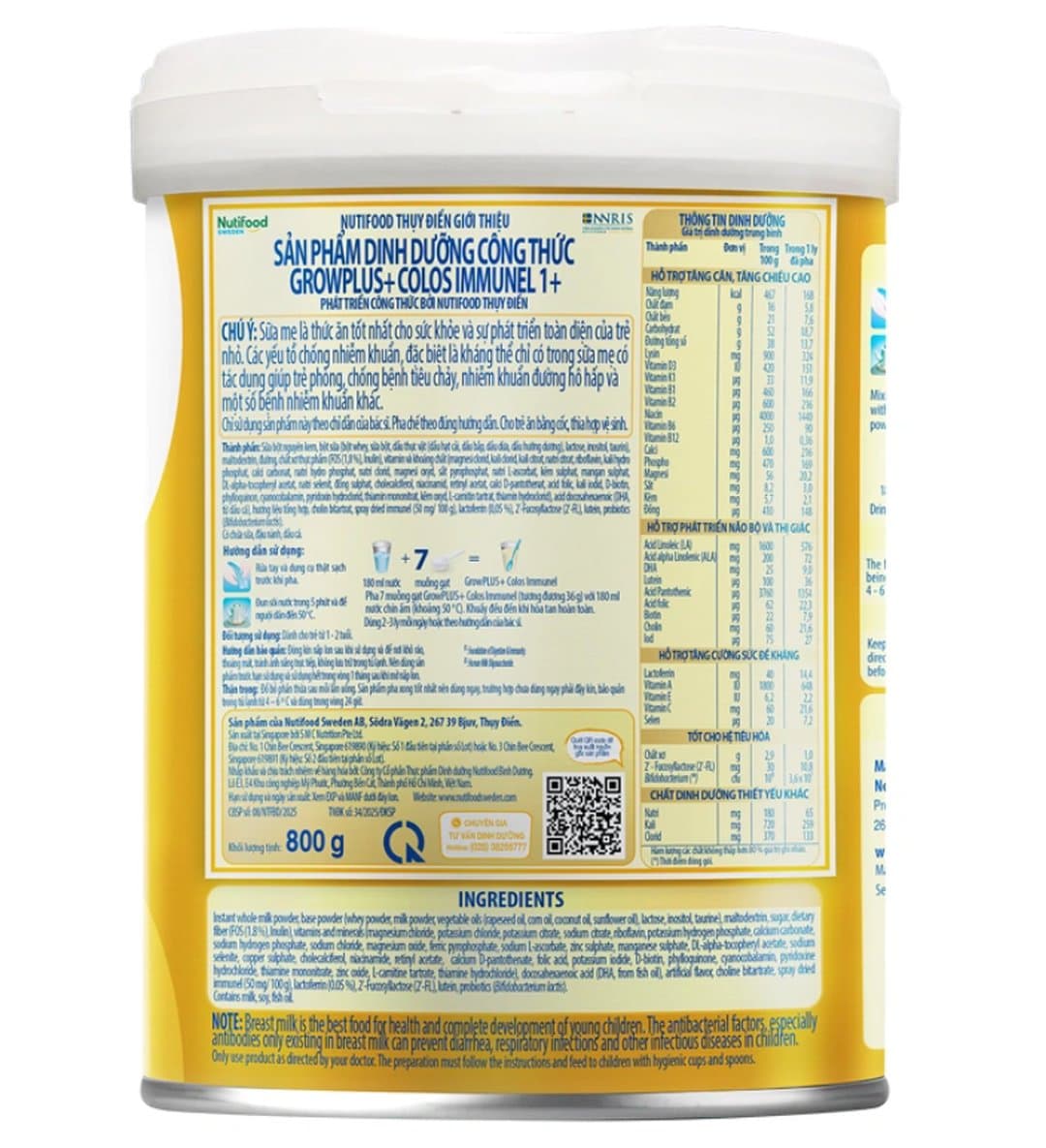Sữa bột NutiFood Grow PLUS+ Immunel 1+ cho trẻ từ 1 - 2 tuổi 800g — 2