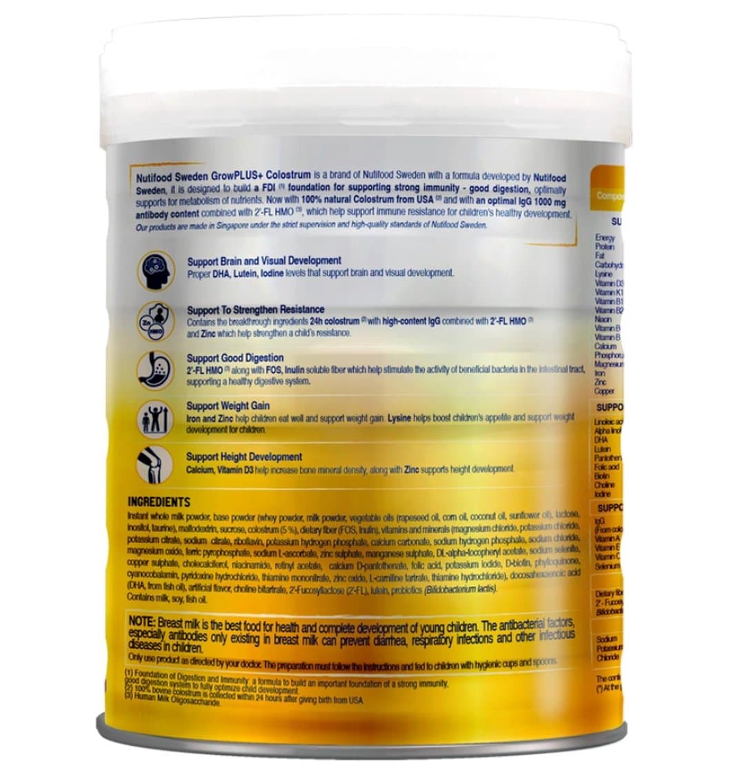 Sữa bột NutiFood Grow PLUS+ Vàng 1+ sữa non cho trẻ từ 1 - 2 tuổi 800g — 2
