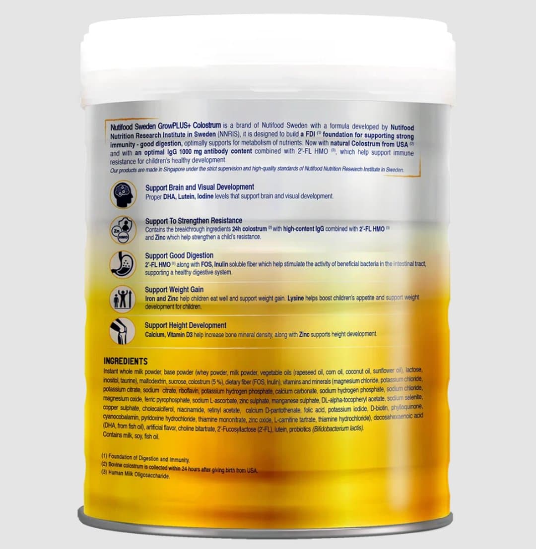 Sữa bột NutiFood Grow PLUS+ Vàng 2+ sữa non cho trẻ trên 2 tuổi 800g — 2