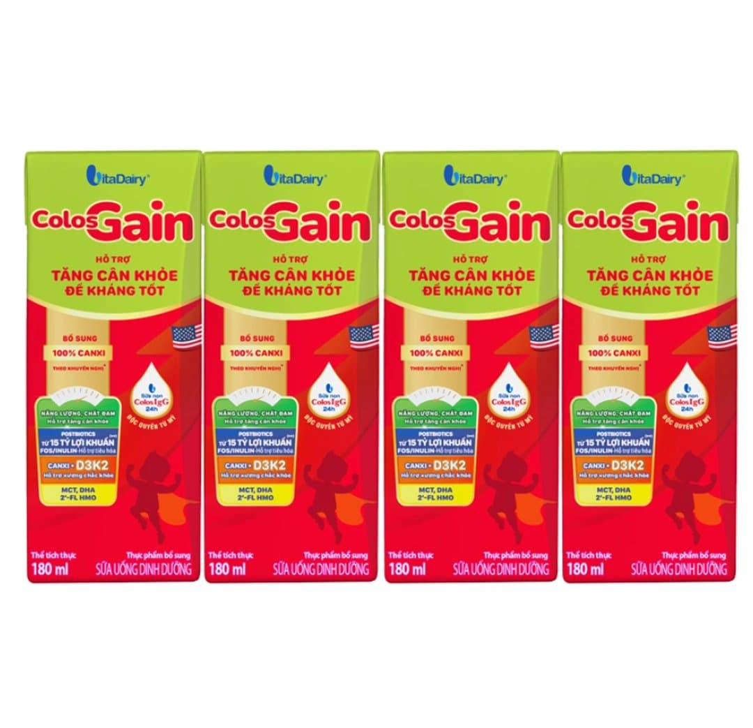 Thùng sữa nước pha sẵn ColosGain 180ml x 48 hộp — 2