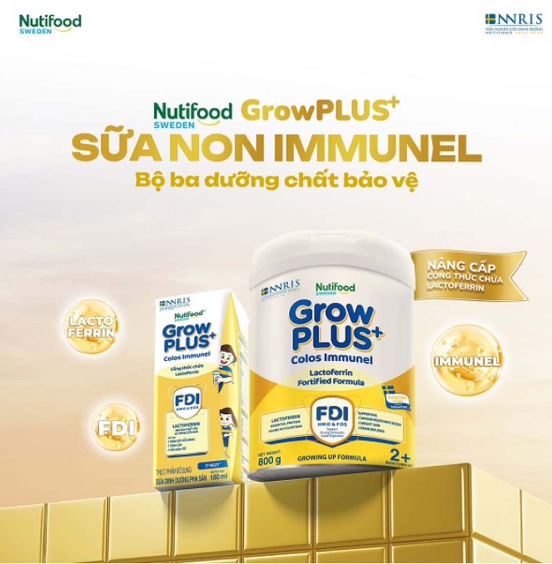 Thùng sữa nước pha sẵn NutiFood Grow PLUS+ Immunel 110ml x 24 hộp — 2
