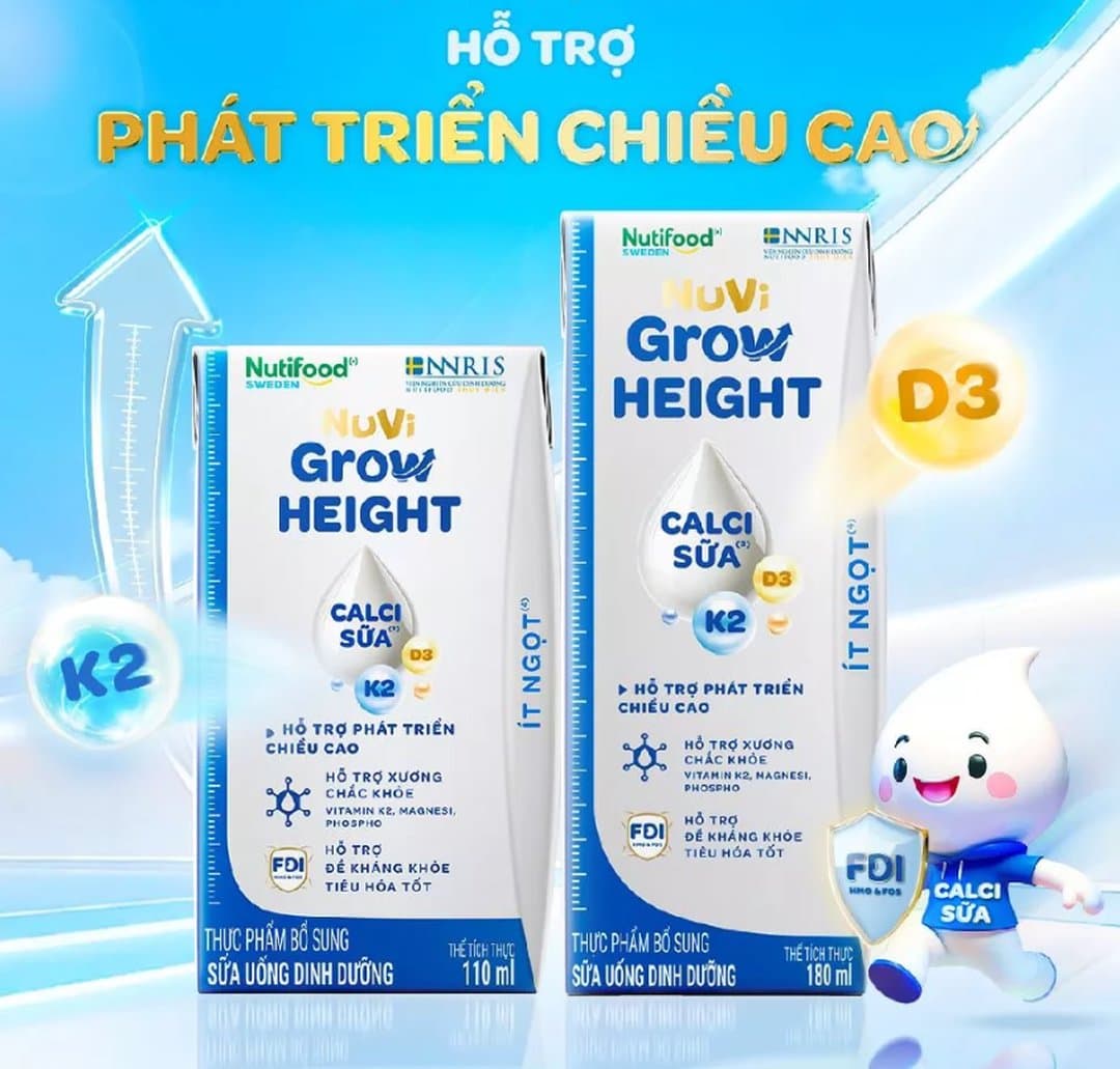 Thùng sữa nước pha sẵn NutiFood Nuvigrow 1+ 110ml x 24 hộp — 2