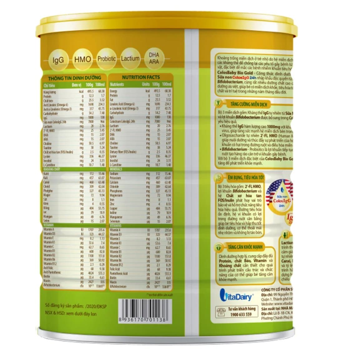 Sữa bột ColosBaby Bio Gold 0+ cho trẻ từ 0 - 12 tháng tuổi 800g — 3