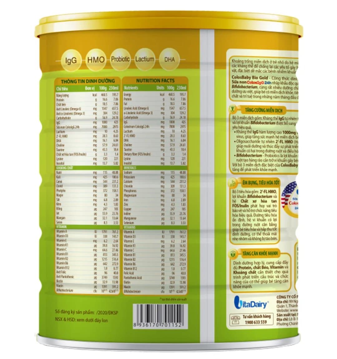 Sữa bột ColosBaby Bio Gold 1+ cho trẻ từ 1 - 2 tuổi 800g — 3