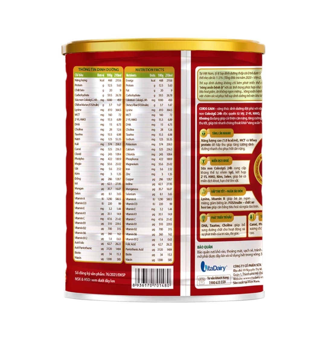 Sữa bột ColosGain cho trẻ từ 1 - 10 tuổi 800g — 3