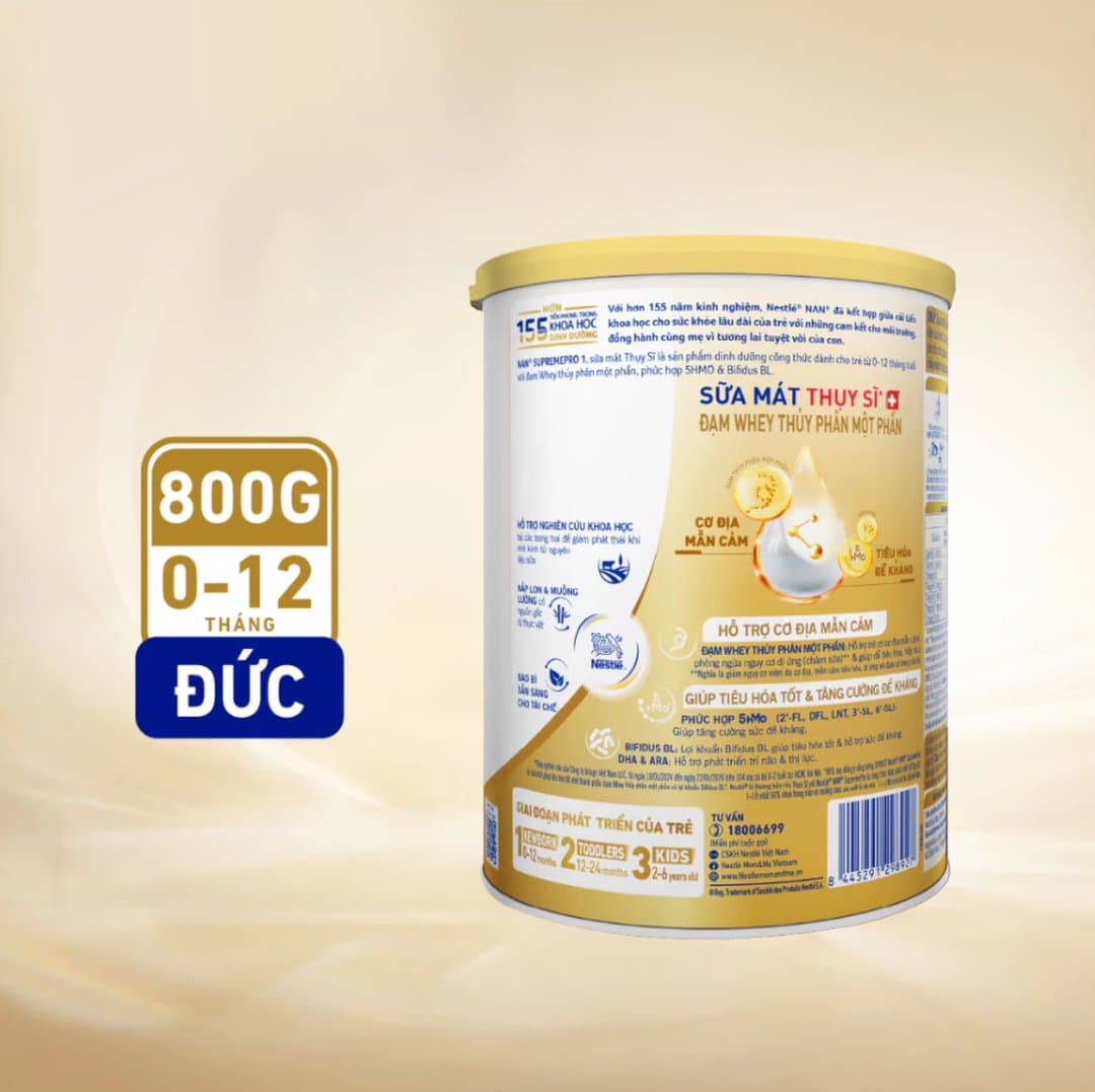 Sữa bột Nan Supreme Pro số 1 cho trẻ từ 0 - 6 tháng tuổi 800g — 3