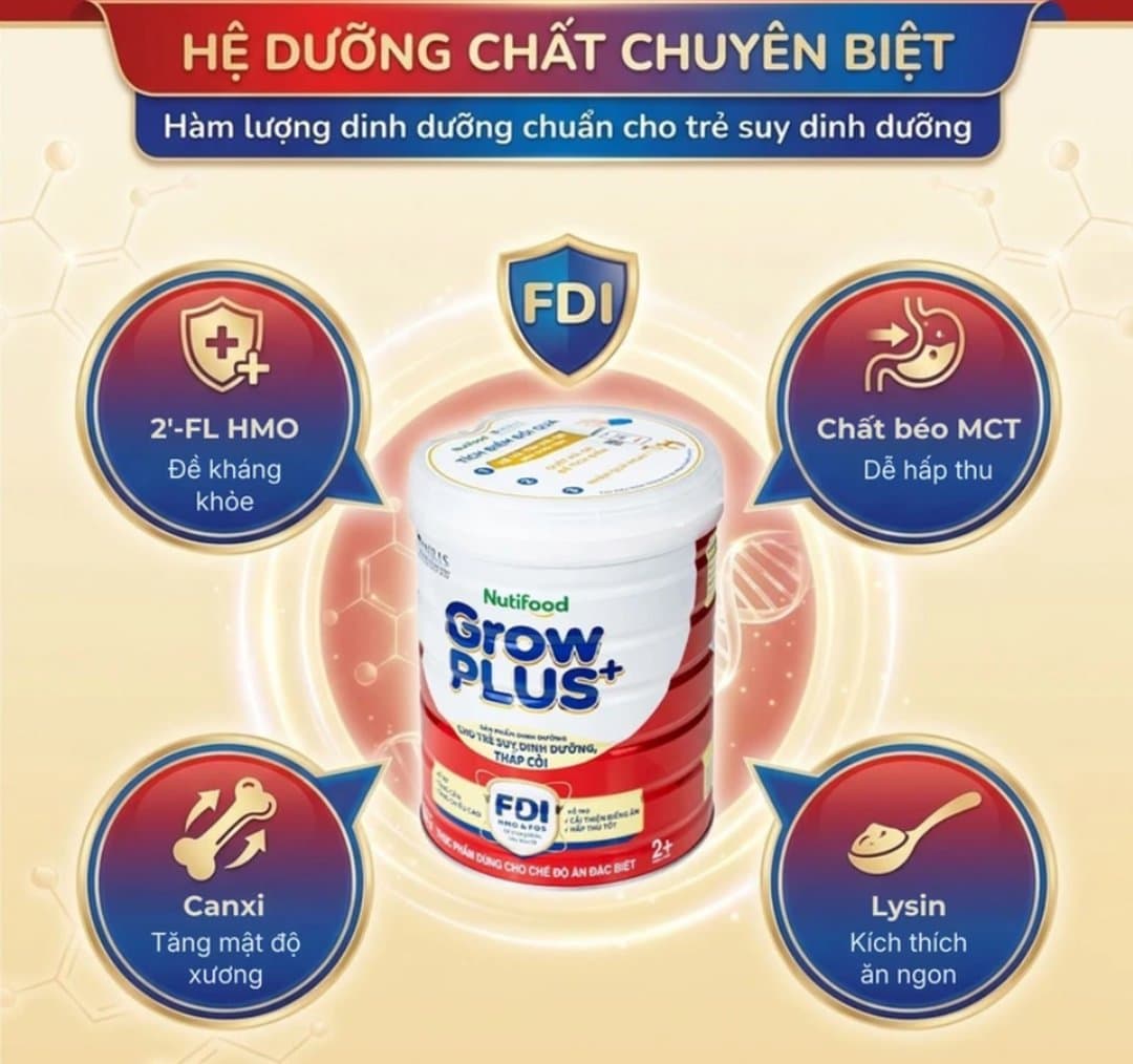 Sữa bột NutiFood Grow PLUS+ Đỏ cho trẻ trên 2 tuổi 850g — 3