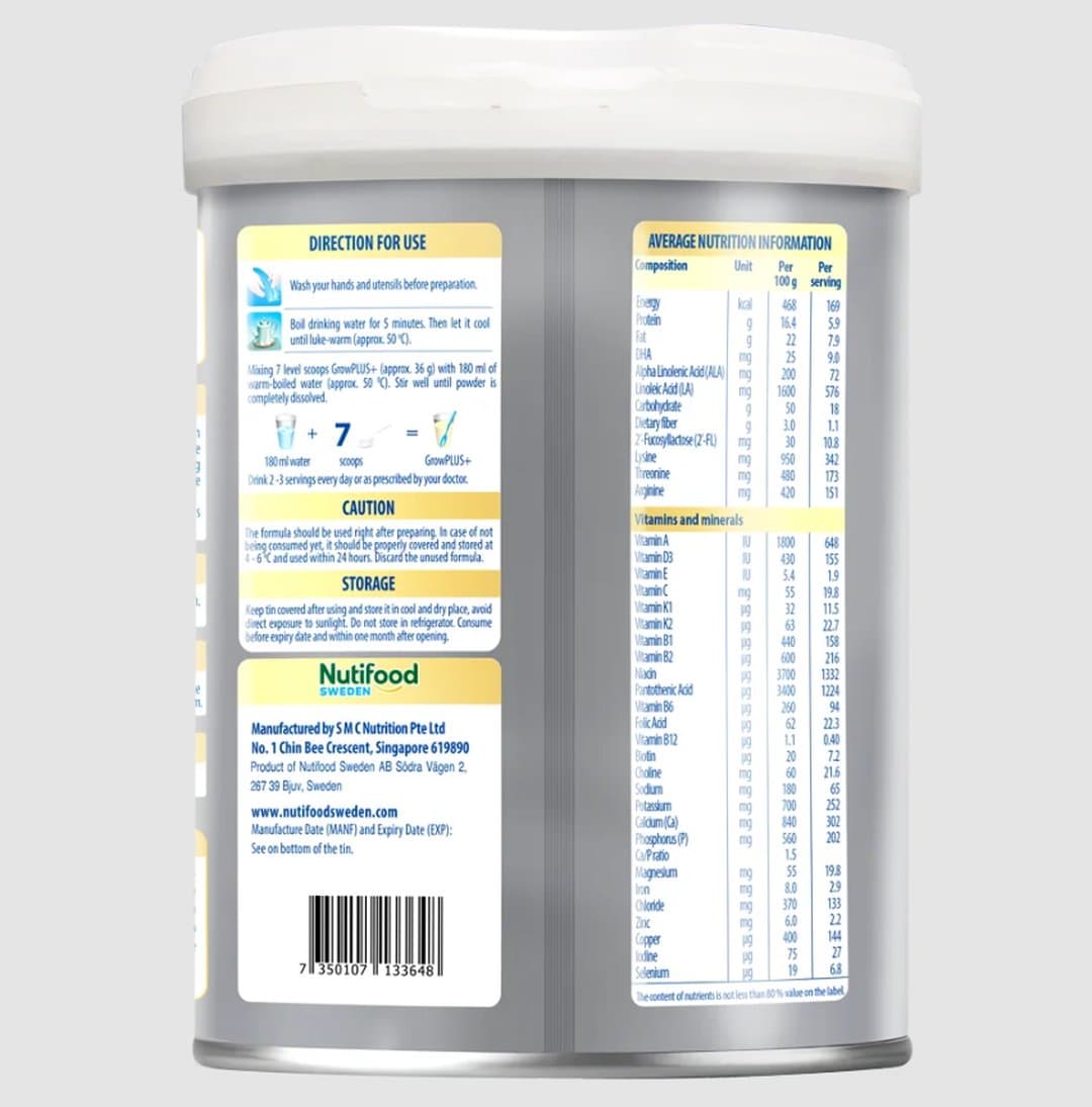 Sữa bột NutiFood Grow PLUS+ Bạc 2+ cho trẻ trên 2 tuổi 800g — 3