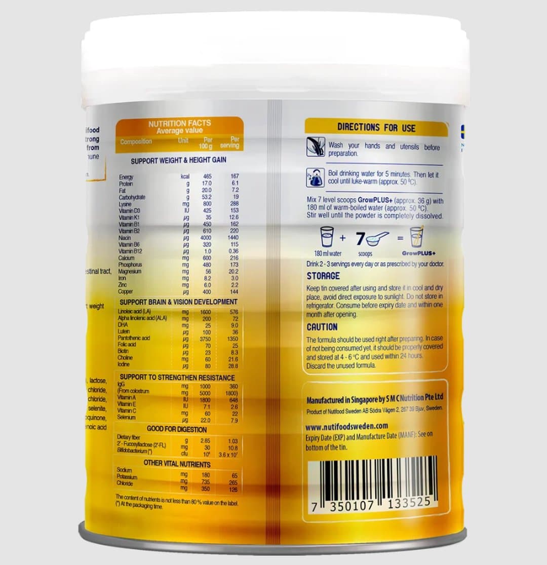 Sữa bột NutiFood Grow PLUS+ Vàng 2+ sữa non cho trẻ trên 2 tuổi 800g — 3