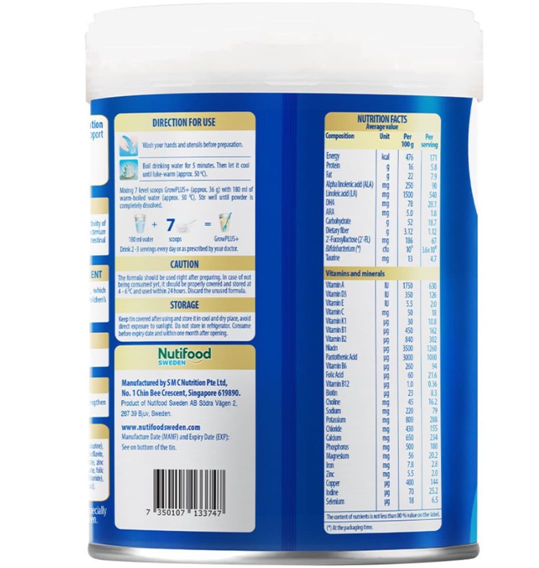 Sữa bột NutiFood Grow PLUS+ Xanh Tiêu Hóa Khỏe 1+ cho trẻ từ 1 - 2 tuổi 800g — 2