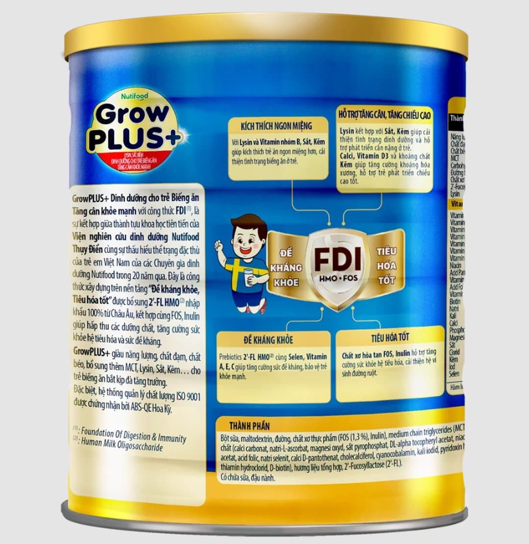 Sữa bột NutiFood Grow PLUS+ Xanh cho trẻ trên 2 tuổi 1500g — 3
