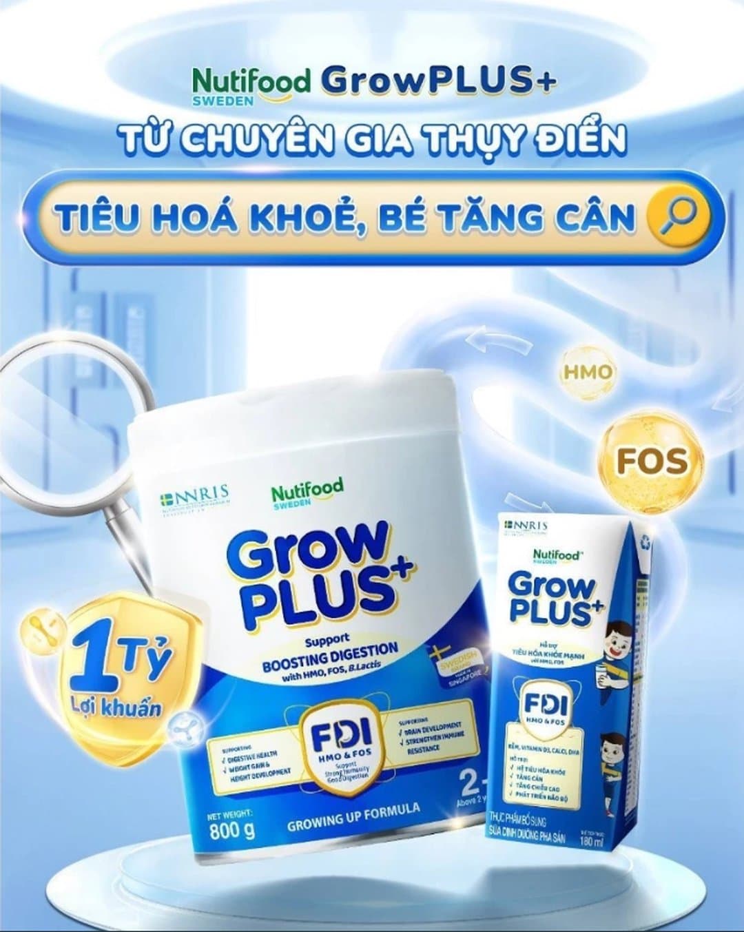 Thùng sữa nước pha sẵn NutiFood Xanh Tiêu Hóa Khỏe 180ml x 48 hộp — 3