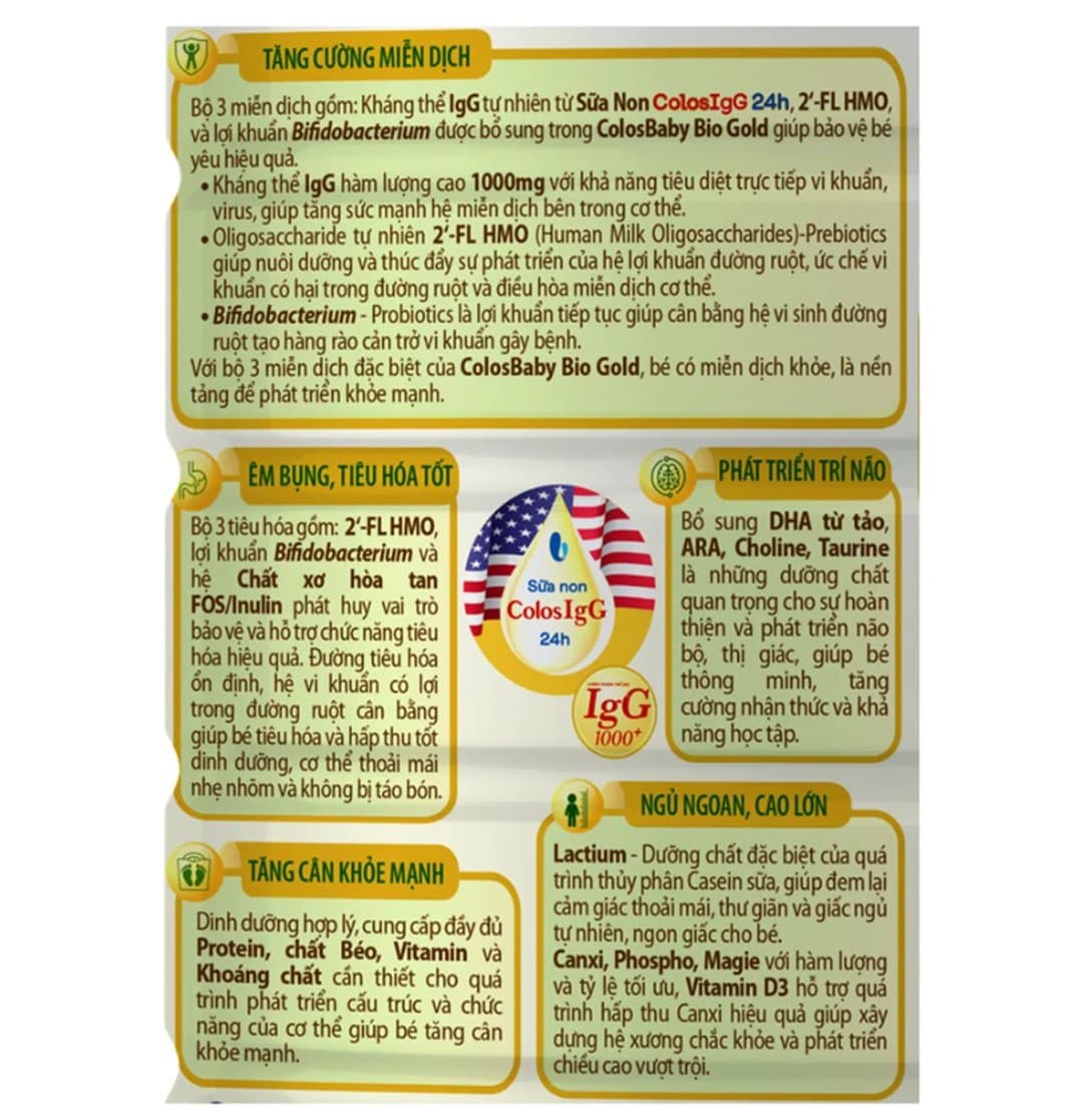 Sữa bột ColosBaby Bio Gold 1+ cho trẻ từ 1 - 2 tuổi 800g — 4