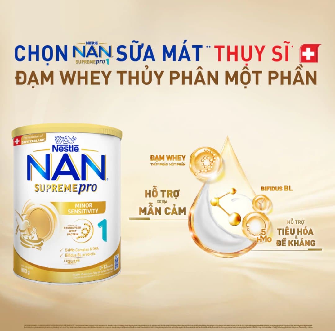 Sữa bột Nan Supreme Pro số 1 cho trẻ từ 0 - 6 tháng tuổi 800g — 4