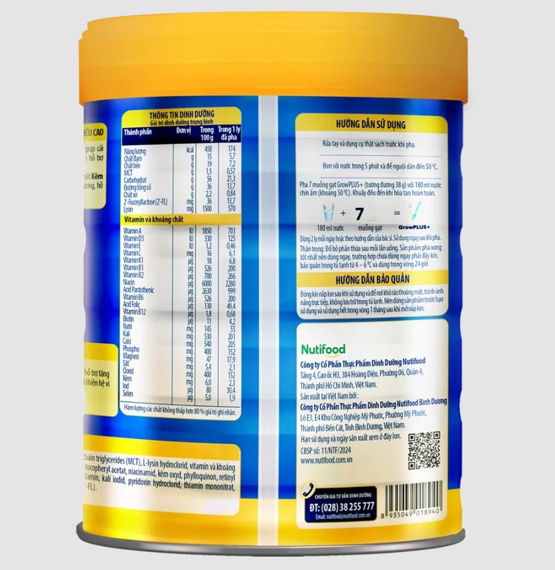 Sữa bột NutiFood Grow PLUS+ Xanh cho trẻ trên 2 tuổi 900g — 2