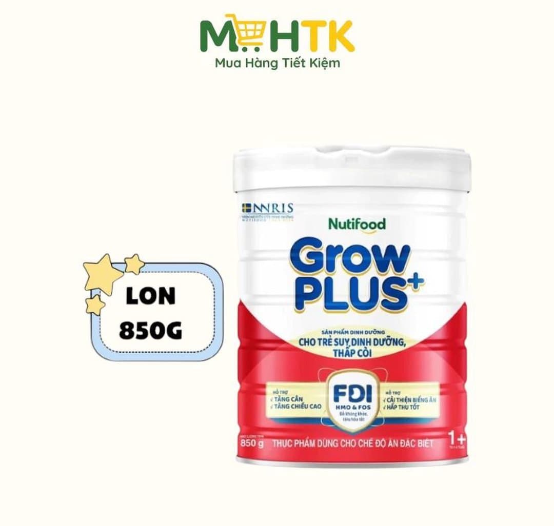 Sữa bột NutiFood Grow PLUS+ Đỏ cho trẻ từ 1 - 2 tuổi 850g — 1
