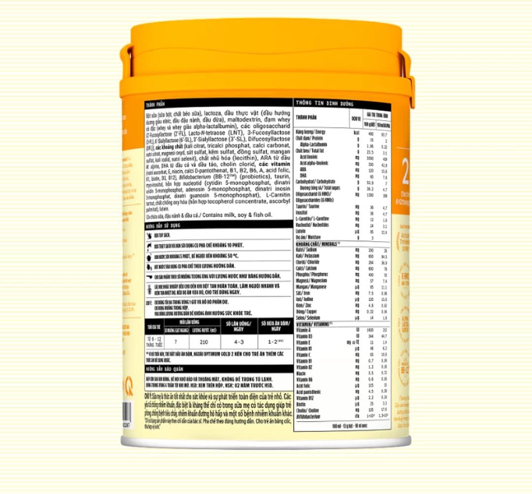 Sữa bột Optimum Gold 2 cho trẻ từ 6 - 12 tháng tuổi 800g — 3