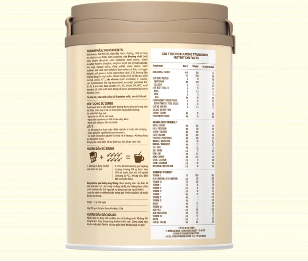 Sữa bột Vinamilk Sure Prevent Gold mẫu mới dinh dưỡng cho người lớn 900g — 3