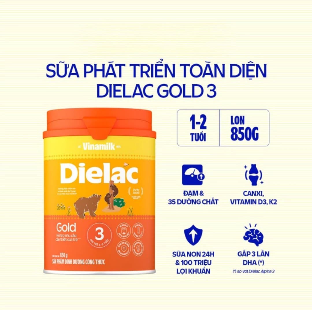 Sữa bột Dielac Alpha Gold IQ 3 cho trẻ từ 1 - 2 tuổi 850g — 2