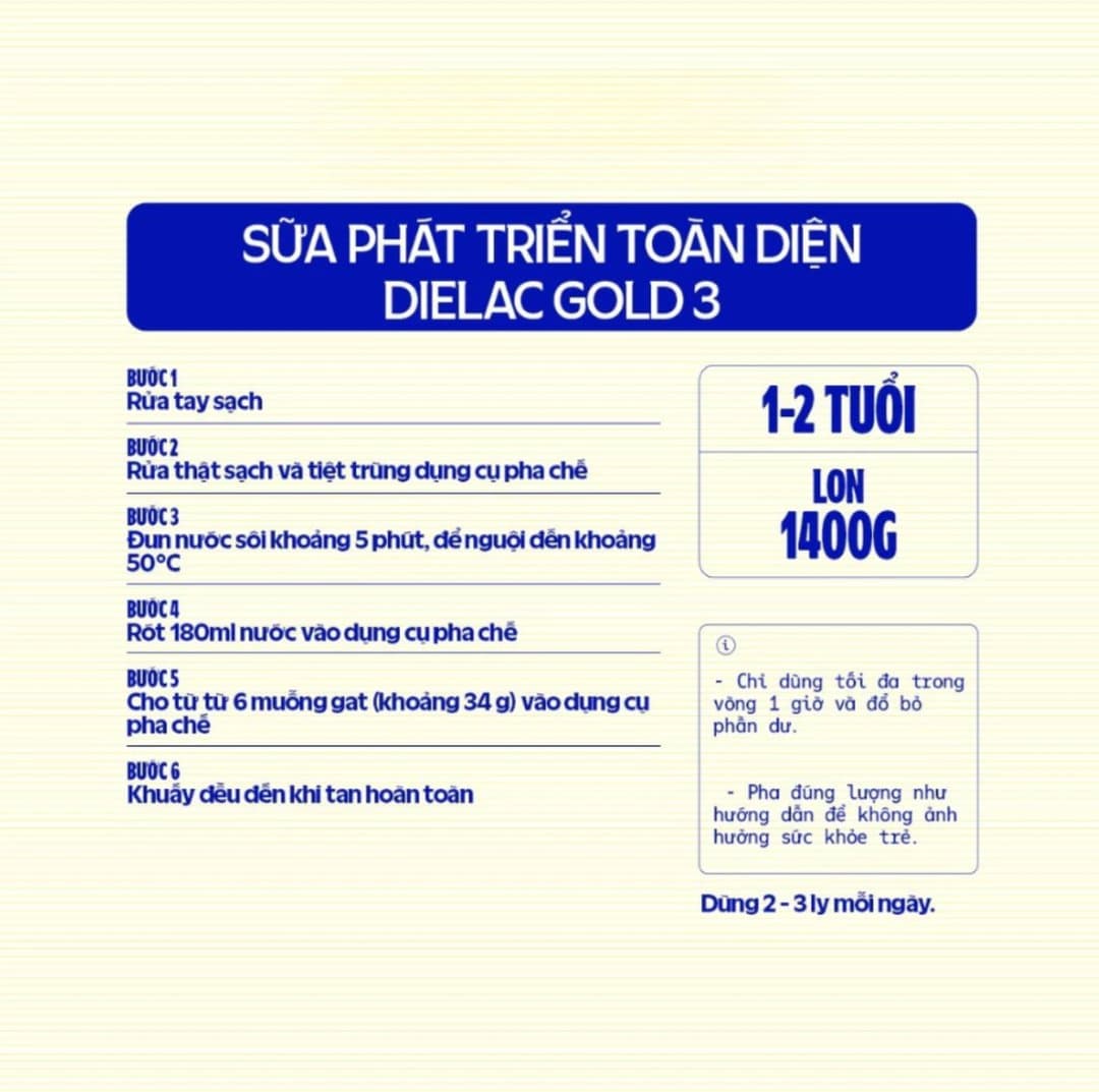 Sữa bột Dielac Alpha Gold IQ 3 cho trẻ từ 1 - 2 tuổi 1400g — 4