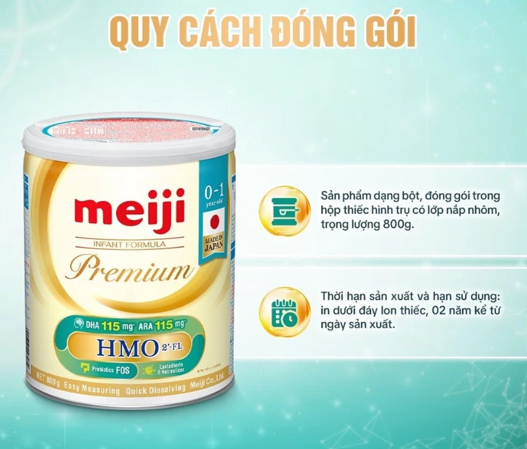 Sản phẩm dinh dưỡng công thức Meiji Infant Formula Premium 800g — 2