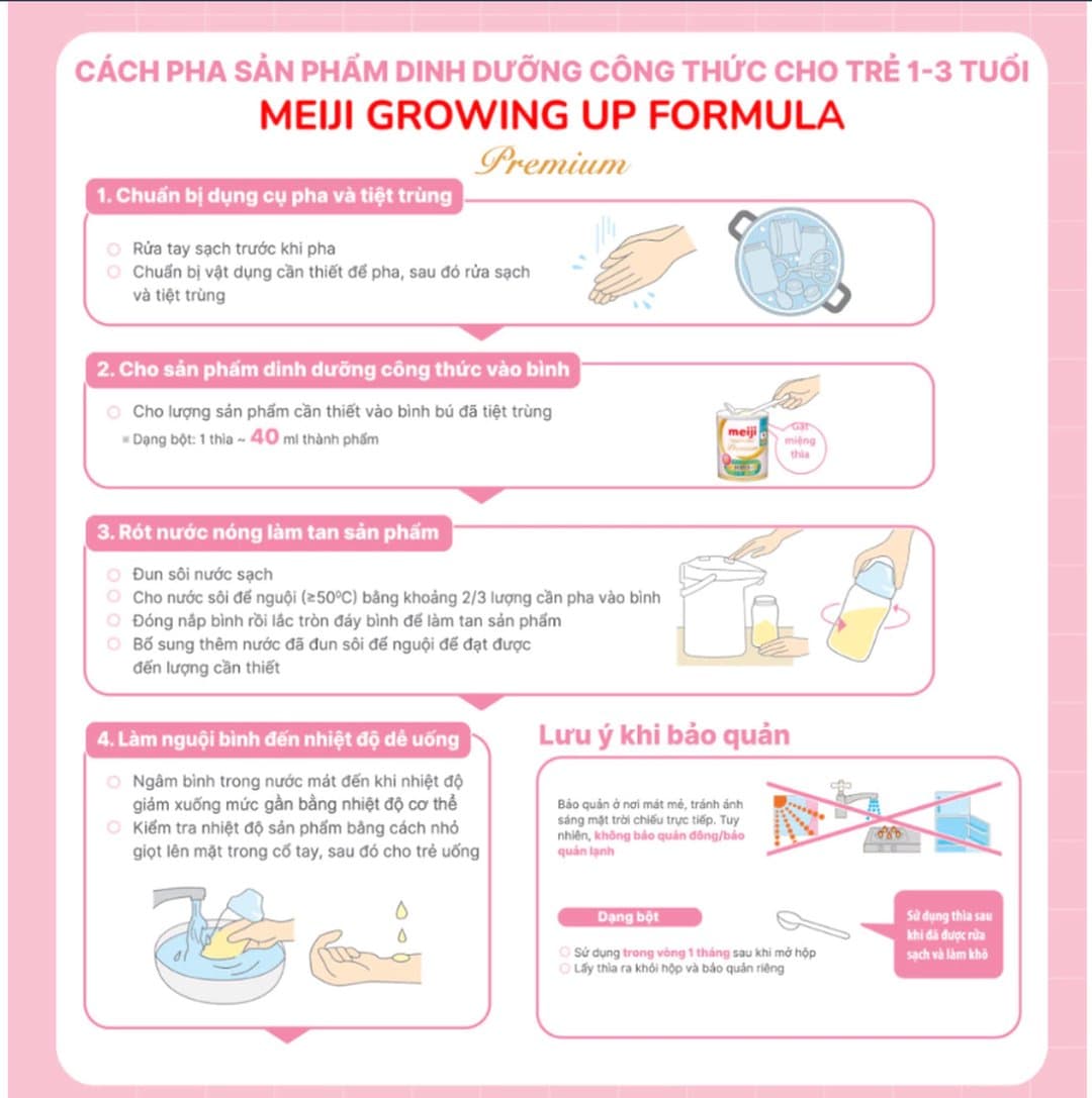 Sản phẩm dinh dưỡng công thức Meiji Growing up Formula Premium 800g — 6