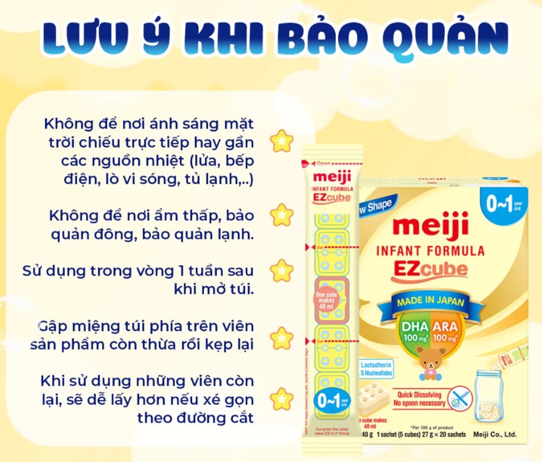 Sữa bột Meiji Hohoemi dạng thanh cho trẻ từ 0 - 12 tháng tuổi — 4