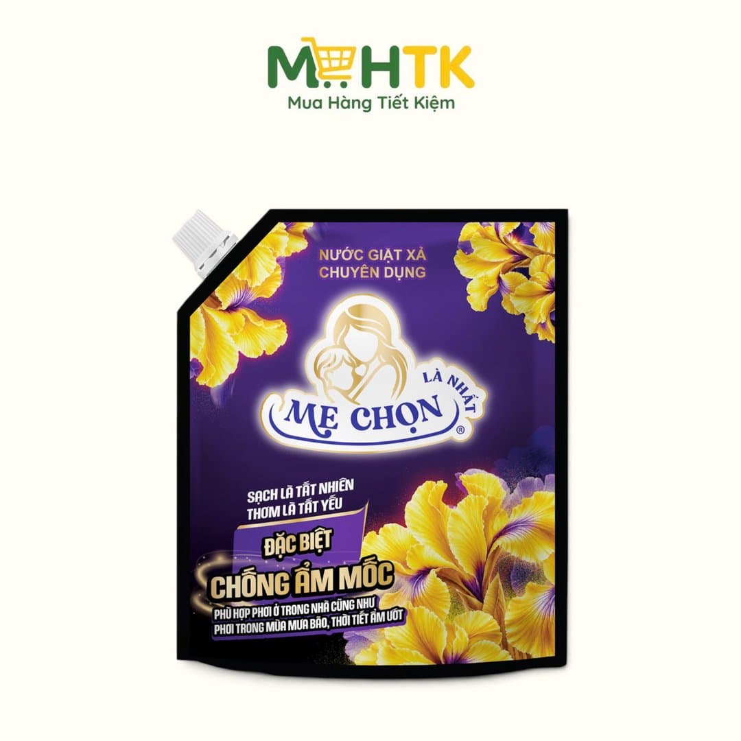 Túi nước giặt xả Mẹ Chọn Là Nhất 3,2kg- Nước Giặt Thơm Lâu, Làm Mềm Vải, Hương Hoa Tự Nhiên — 2