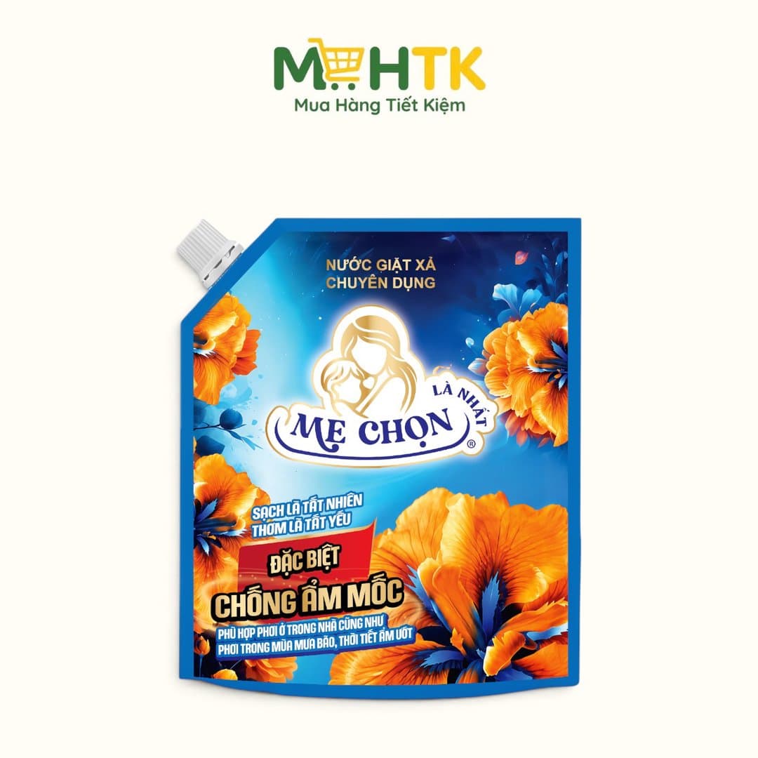 Túi nước giặt xả Mẹ Chọn Là Nhất 3,2kg- Nước Giặt Thơm Lâu, Làm Mềm Vải, Hương Hoa Tự Nhiên — 3