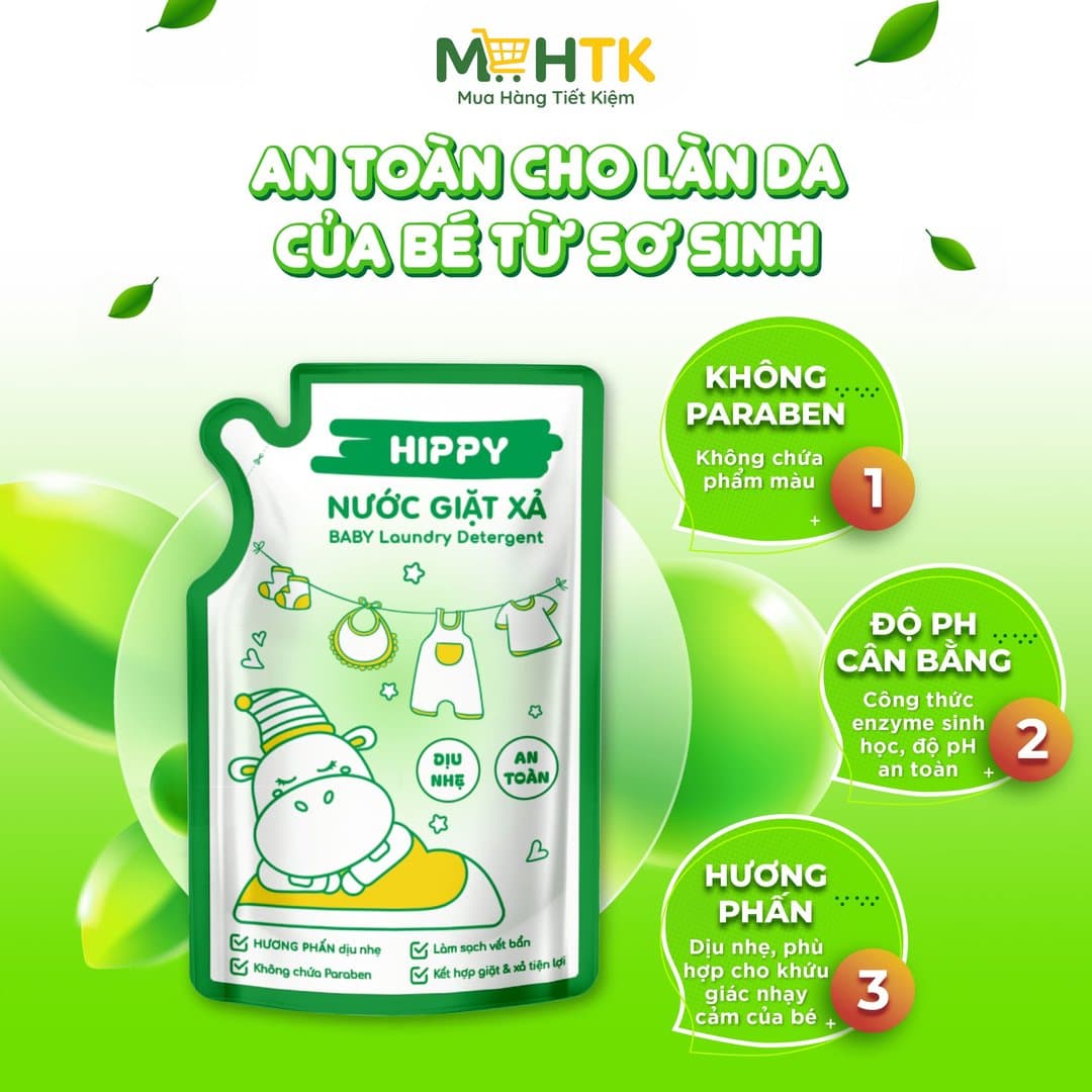 Túi nước giặt xả Hippy hương phấn 500 ml — 3