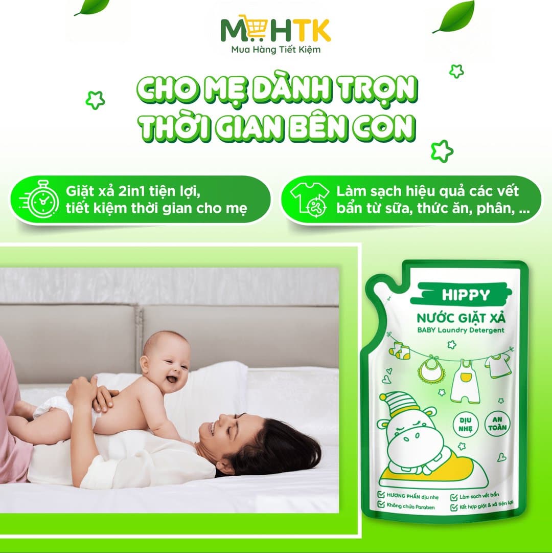 Túi nước giặt xả Hippy hương phấn 500 ml — 4