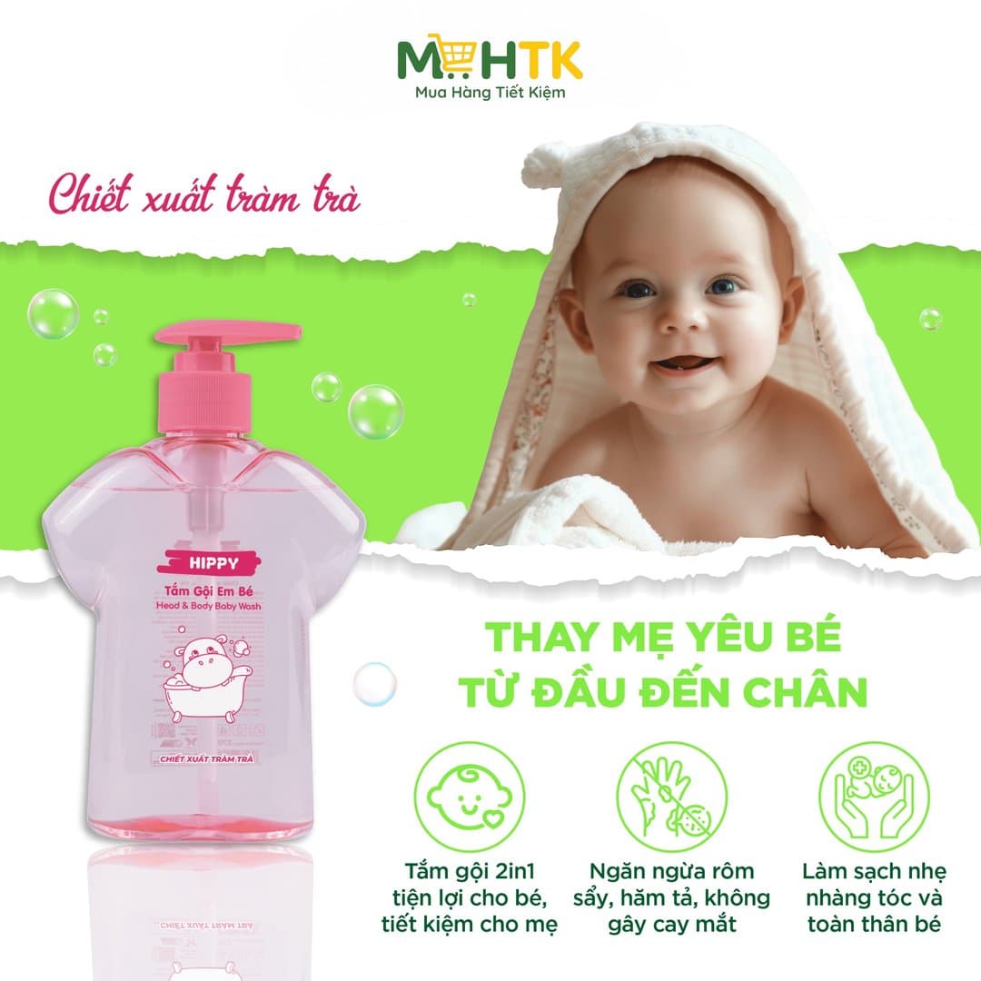 Tắm gội Hippy tràm trà 370 ml — 5