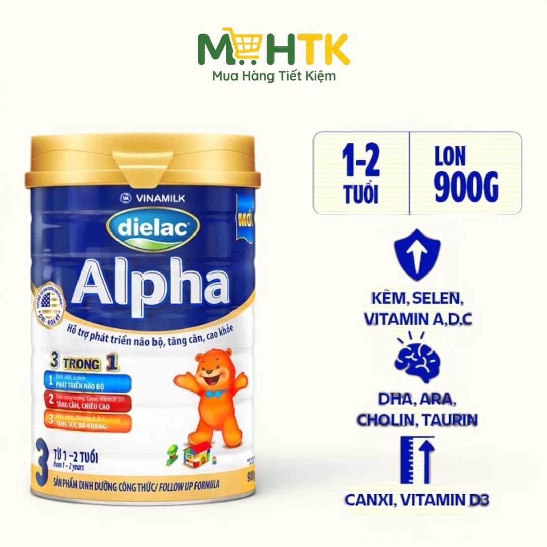 Sữa bột Dielac Alpha Step 3 cho trẻ từ 1 - 2 tuổi 900g — 1